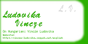 ludovika vincze business card